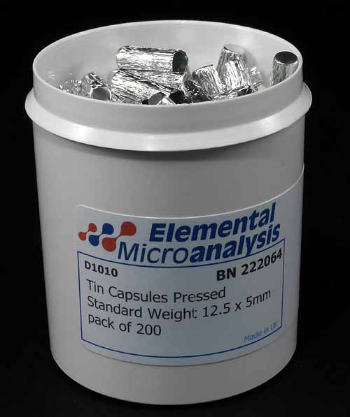 Tin-Capsules-Ultra-Clean-Pressed-Ultra-Light-Weight-6-x-4mm-Bulk-Pack-10-x-96